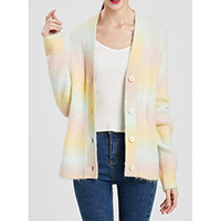 inchesFinley inches Acrylic Wool Blend Cotton Candy Knitted Cardigan
