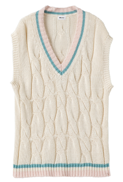 Ladies Recycle Cotton Fishmen Cable Vest