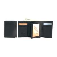 Castello Men's Blocking Multi Card Trifold Slim Leather Wallet