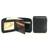 Castello Men's Zip-Around Cluth Trifold Wallet Multi Card Holder Purse