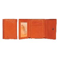 Castello Women's Trifold Compact Genuine Cowhide Leather Wallet