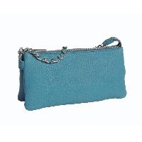Castello Women's Top Zip Chain Mini Leather Everning Bag