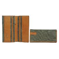 Castello Bifold Long Slim Wallet with Leather Trimming
