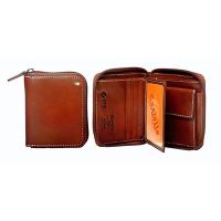 Castello Men's RFID Protected Zip-Around Leather Wallet with Coin Pocket