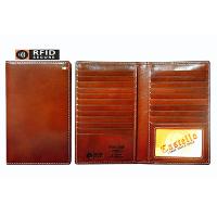 Castello Men's RFID Protected Bifold Leather Long Wallet