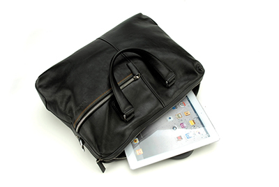 Classic Unisex Casual Leather Tote Handbag Briefcase for Laptop and iPad