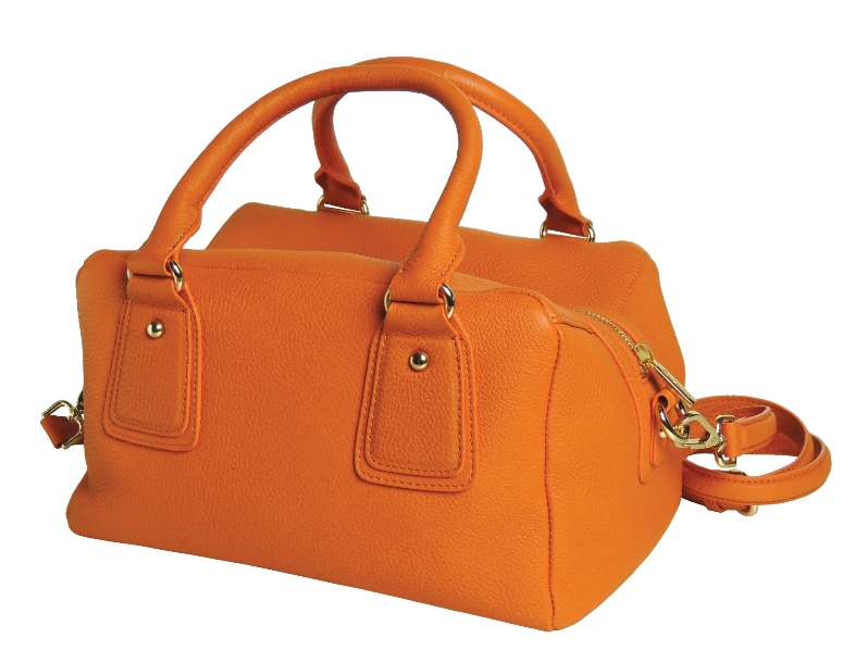 Castello Women's Top Zip Versatile Cowhide Leather Handbag with Double Handle
