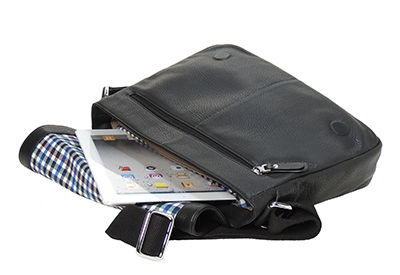 Castello Classic Flap Snap Shut Shoulder Messenger Bag