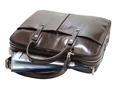 Castello Men's Leather Multiple Pockets Shoulder Handbag