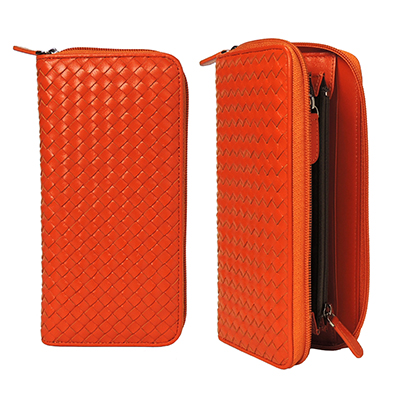 Castello Women's Zip-Around Mesh Leather Wallet
