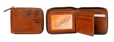 Castello Men's Protected Zip-Around Wallet