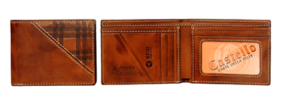 Castello Men's Blocking RFID Protected Bifold Compact Wallet