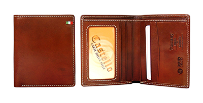 Castello Blocking RFID Protected Bifold Slim Leather Wallet