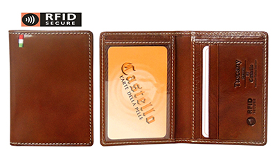 Castello Men's RFID Protected Bifold Slim Card Holder