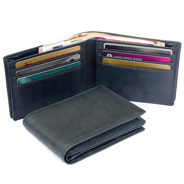 Men's Billfold Leather Wallet w/Spacious Bill Compartment
