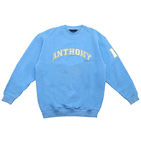 Mens Crew Neck Sweat Shirt with Applique Embroidery