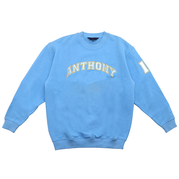 Mens Crew Neck Sweat Shirt with Applique Embroidery