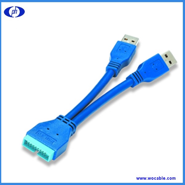 Main-board 20pin Dual Ports Usb3.0 Switching Cable
