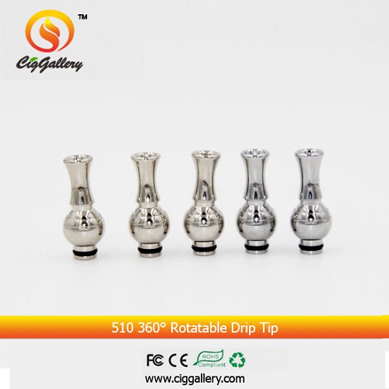 Rotatable 510 thread drip tips