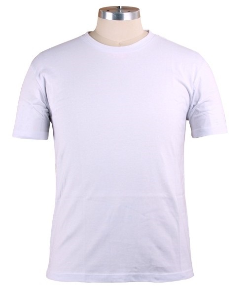 Wholesale Mens Plain White Cotton T-shirt