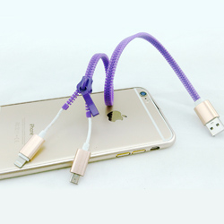 innovative product 2015 NEW model zipper USB Data Cable