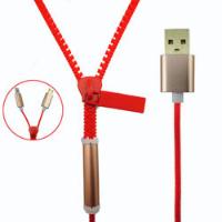 hot sell version 2.0 Zipper USB Cable for HTC,samsung,charge and data transfer