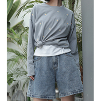 Women's Embroidery Long Sleeve Blouse Sweater