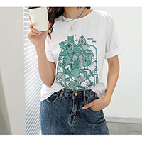Short Sleeve Embroidered White T-shirt, 633000