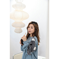 A/W Women's Plush Koala Embroidery Patch Pullover Sweater