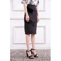 Ladies Pencil Skirt with Contrast Panels