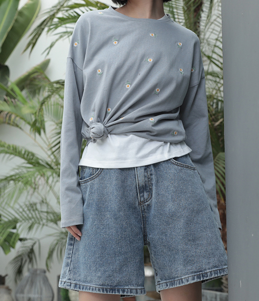 Women's Embroidery Long Sleeve Blouse Sweater