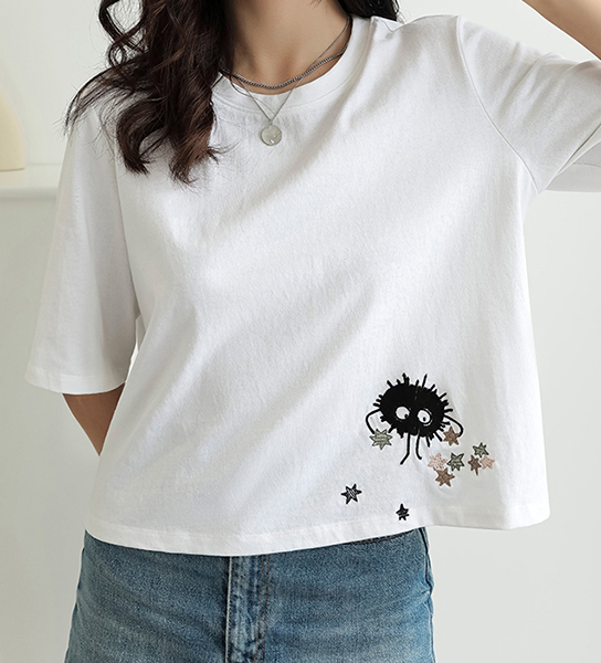 Little Elfin Embroidery High Waist T-Shirt