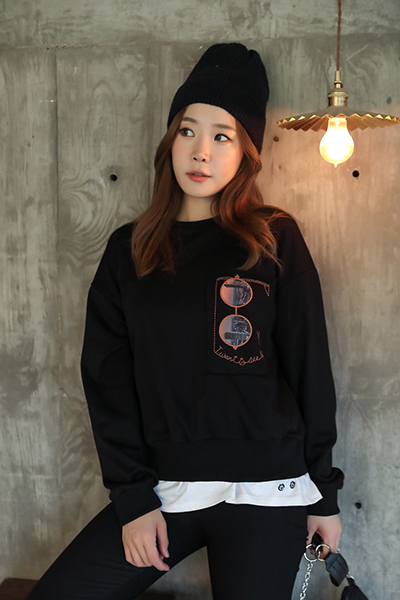 A/W Women's Creative Glass Print Pullover Sweater