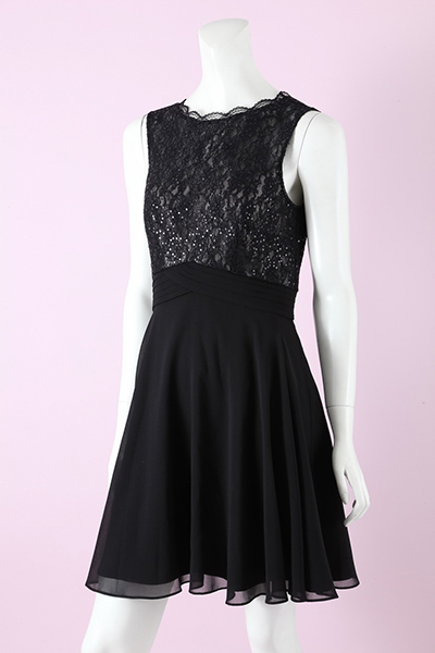 Sequin-Lace Mini Dress