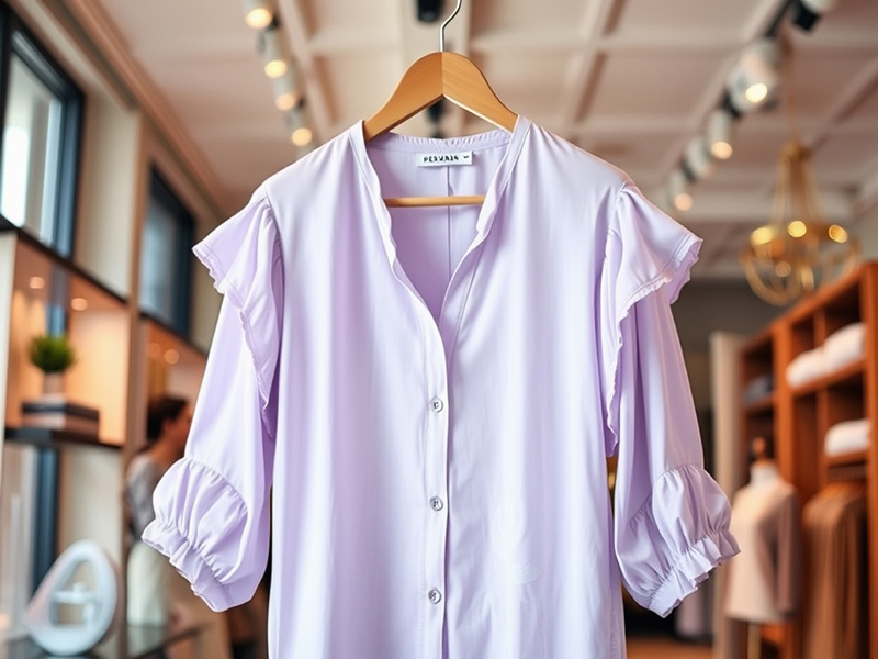 Lavender Ruffle Blouse