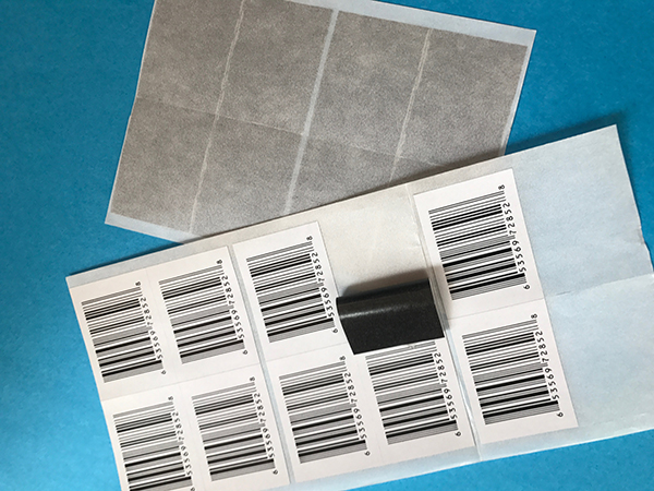 Paper Label with Black Pigment Glue