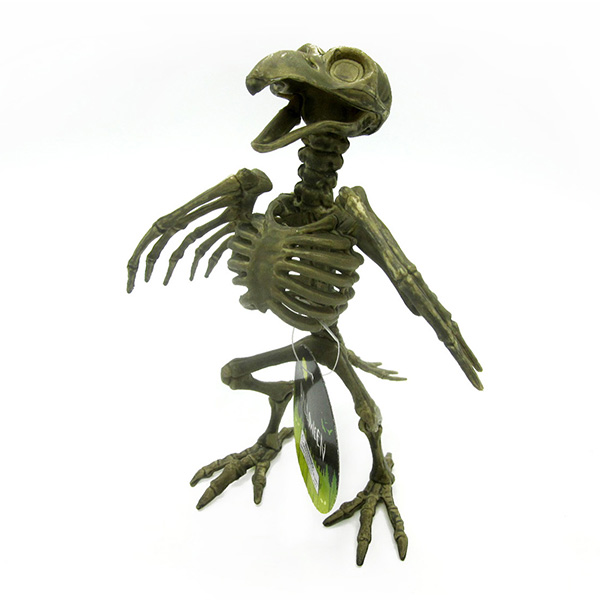Natural Bone Clr Crow Skeleton w/ Grey Paiting