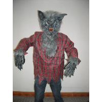 3 pcs. Adult plush werewolf costume