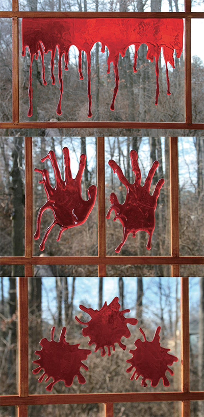 3-D Bloody Window Decor,3 Styles 18 inches Wide