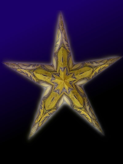 A Romantic LED Lamp with PAPER LINED STARS