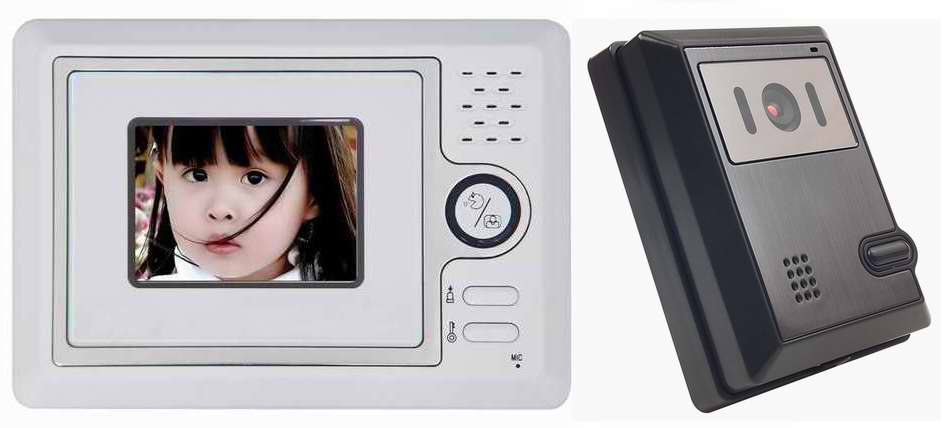 4 inches Handfree Color Video Doorphone Door Phone Alarm Bell Security