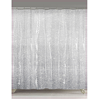 Glitter PEVA Shower Curtain Silver