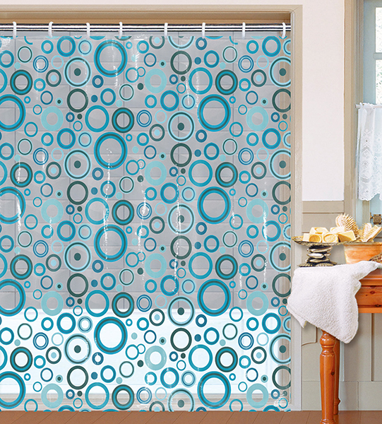 Printed PEVA Shower Curtain