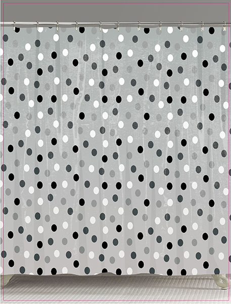 Printed PEVA Shower Curtain