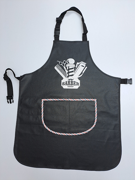 100% Polyester Knitted Barber Apron Laminated with PU
