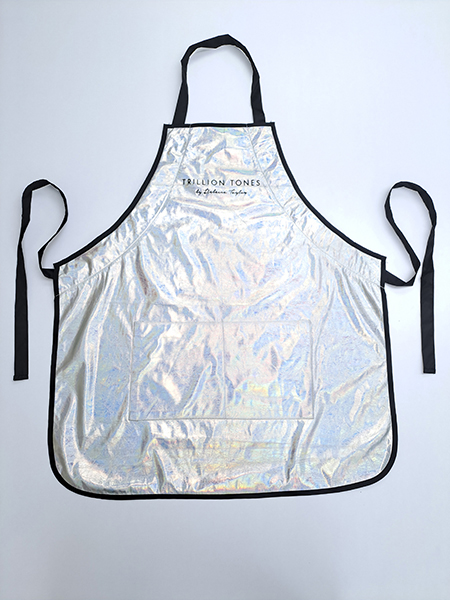 100% Polyester Knitted Hair Coloring Apron Laminated with PU