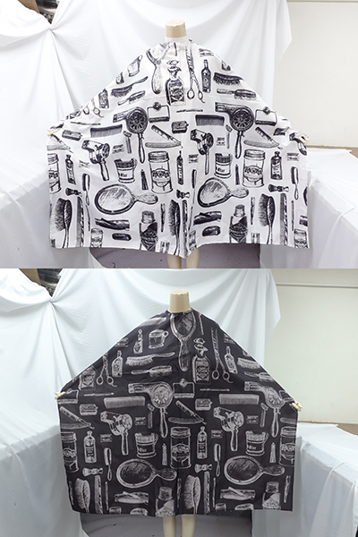 100% Water Resistant Polyester Pongee Woven Barber Cape