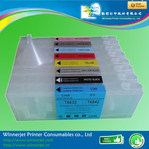 New Empty Ink Cartridge With Auto Reset Chip For Epson 7800 9800