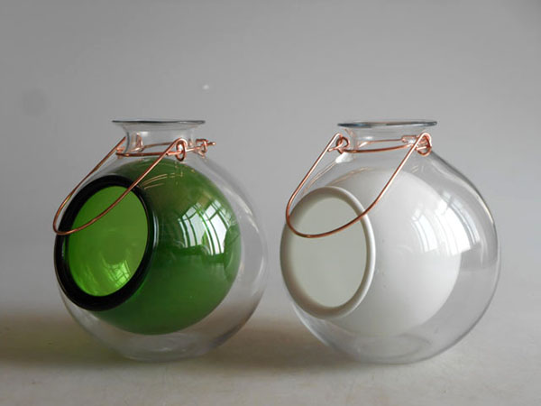 Green/White Double-layer Tea Light Holder