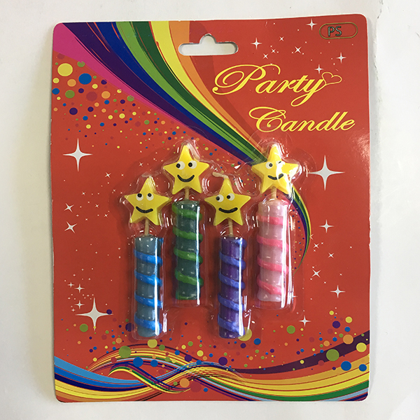 4 pcs Star Screw Candle